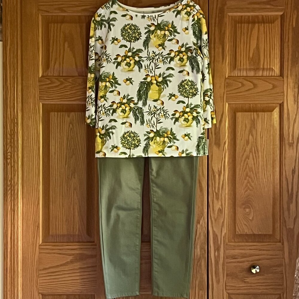 TALBOTS - Bateau Neck Tee -- Lemon Tree -- NEW with Tag - Picture 11 of 11